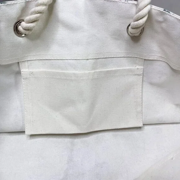 Laura Ashley EXTRA LARGE Floral Canvas Tote Beach Bag - Picture 5 of 7